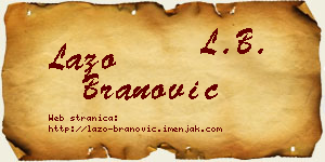 Lazo Branović vizit kartica